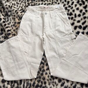 SO Women's Wide Leg Cream Jeans